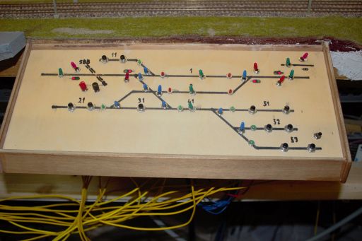 Schalterstellwerk, Integra, Elektromechanisches Stellwerk, MECF, Modelleisenbahn Club Flawil 