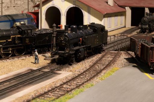MECF, Modelleisenbahn Club Flawil, MECF , Modelleisenbahn Club Flawil , Drehscheibe , Lokdepot , A 3/5 742 , Eb 3/5 5818, MECF, Modelleisenbahn Club Flawil 