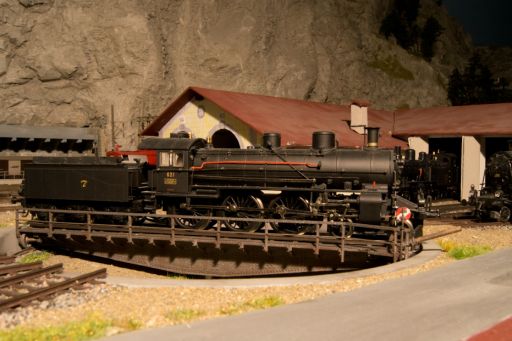 MECF, Modelleisenbahn Club Flawil, MECF , Modelleisenbahn Club Flawil , Drehscheibe , Lokdepot , A 3/5 621 , Eb 3/5 5818 , C 5/6 2978, MECF, Modelleisenbahn Club Flawil 