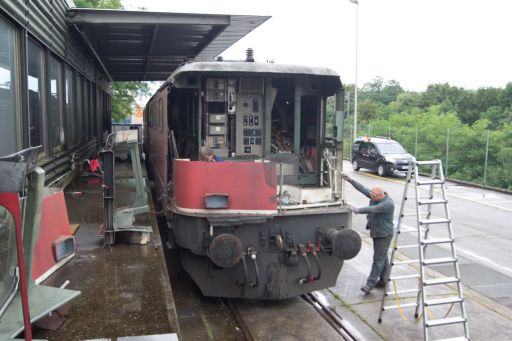 MECF , Modelleisenbahn Club Flawil , Re 4/4 II 11274 , Re 4/4 III 11365 , Re 420 , Führerstandssimulator , Führerstandsimulator , Loksimulator , Kameralok , Abbruch, MECF, Modelleisenbahn Club Flawil 