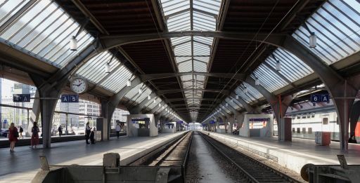 Bahnhofhalle, St. Muhrtal, Zürich, Gleishalle, MECF, Modelleisenbahn Club Flawil 