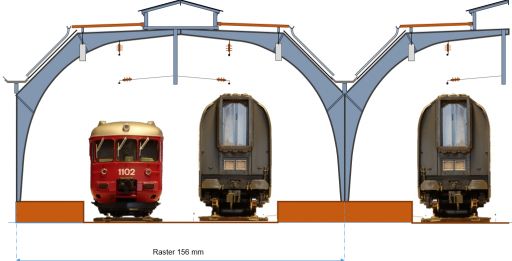 Bahnhofhalle, St. Muhrtal, Zürich, Gleishalle, MECF, Modelleisenbahn Club Flawil 