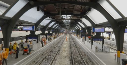 Bahnhofhalle, St. Muhrtal, Zürich, Gleishalle, MECF, Modelleisenbahn Club Flawil 
